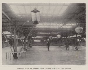 Skating Rink at Peking Club, Burnt Down by the Boxers by English Photographer