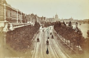 Somerset House, Victoria Embankment, Westminster: looking north from Waterloo Bridge, 1895 by English Photographer