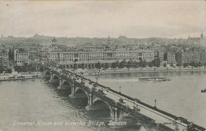 Somerset House and Waterloo Bridge, London by English Photographer