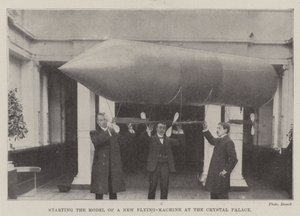 Starting the Model of a New Flying-Machine at the Crystal Palace by English Photographer