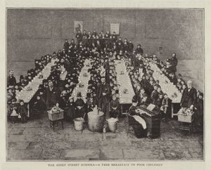 The Abbey Street Schools, a Free Breakfast to Poor Children by English Photographer