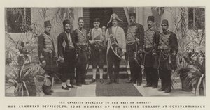 The Armenian Difficulty, some Members of the British Embassy at Constantinople by English Photographer
