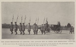 The Assize Procession at Chester, the Javelin Men in their New Beefeaters Costume by English Photographer