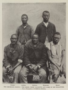 The Bechuana Rising, the Rebel Chief Galishwe and Some of His Followers by English Photographer