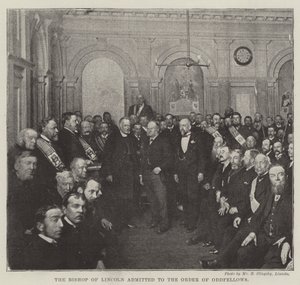 The Bishop of Lincoln Admitted to the Order of Oddfellows by English Photographer