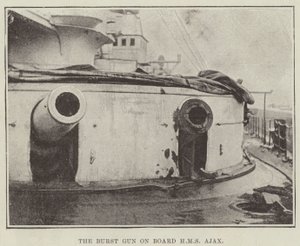 The Burst Gun on Board HMS Ajax by English Photographer