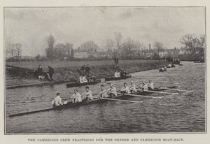 The Cambridge Crew Practising for the Oxford and Cambridge Boat Race by English Photographer