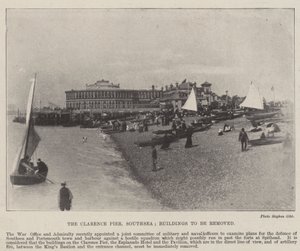 The Clarence Pier, Southsea, Buildings to be removed, 2nd May 1896 by English Photographer