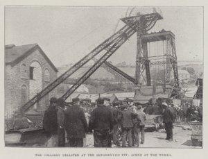 The Colliery Disaster at the Senghenydd Pit, Scene at the Works by English Photographer