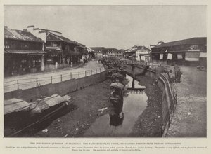 The Concession Question at Shanghai, the Yang-King-Pang Creek, Separating French from British Settlements by English Photographer