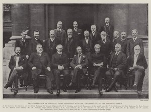 The Conference of Colonial Prime Ministers with Mr Chamberlain at the Colonial Office by English Photographer