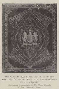The Coronation Bible, to be used for the King