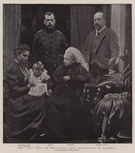 The Czars Visit to the Queen, Four Generations at Balmoral by English Photographer