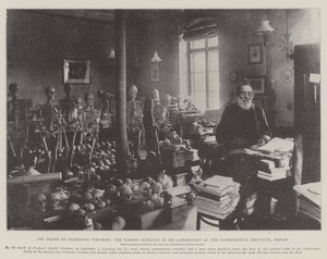 The Death of Professor Virchow, the Famous Scientist in his Laboratory at the Pathological Institute, Berlin by English Photographer