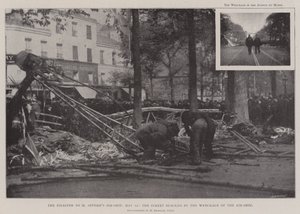 The Disaster to M Severos Air-Ship, 12 May, the Street blocked by the Wreckage of the Air-Ship by English Photographer