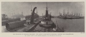 The Discarding of Obsolete Warships, the Basins in Portsmouth Dockyard, Showing the Overcrowding by English Photographer