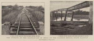 The Effects of the Earthquake in India on the Eastern Bengal State Railway by English Photographer