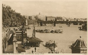 The Embankment from Westminster Bridge Steps, London by English Photographer