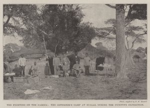 The Fighting on the Gambia, the Governors Camp at Bullal during the Punitive Expedition by English Photographer