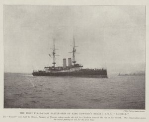The First First-Class Battle-Ship of King Edwards Reign, HMS Russell by English Photographer