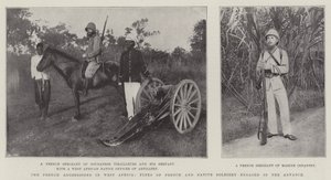 The French Aggressions in West Africa, Types of French and Native Soldiery engaged in the Advance by English Photographer