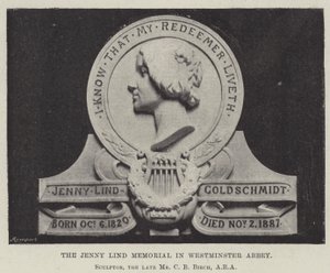 The Jenny Lind Memorial in Westminster Abbey by English Photographer