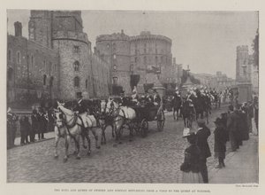 The King and Queen of Sweden and Norway returning from a Visit to the Queen at Windsor by English Photographer