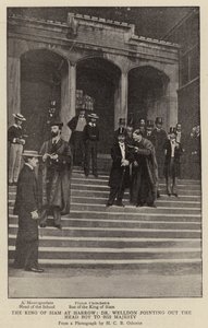 The King of Siam at Harrow, Dr Welldon Pointing Out the Head Boy to His Majesty by English Photographer