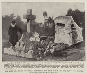 The Late Mr Tracy Turnerelli Surveying the Tomb Which He Had Built for Himself by English Photographer