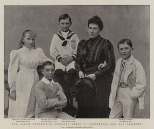 The Latest Portrait of Princess Henry of Battenberg and her Children by English Photographer