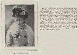 The Marchioness of Exeter, nee Miss Myra Orde-Powlett