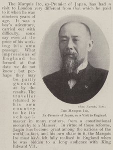 The Marquis Ito, Ex-Premier of Japan, on a Visit to England by English Photographer