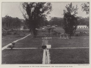The Massacre in the Niger Protectorate, the Vice-Consulate at Wari by English Photographer