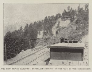 The New Alpine Railway, Ryffelalp Station, on the Way to the Gornergrat by English Photographer