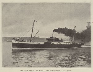 The New Route to Caen, the Steam-Ship Calvados by English Photographer