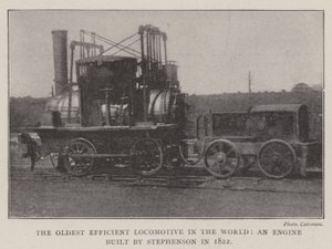 The Oldest Efficient Locomotive in the World, an Engine built by Stephenson in 1822 by English Photographer