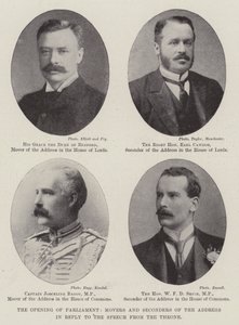 The Opening of Parliament, Movers and Seconders of the Address in Reply to the Speech from the Throne by English Photographer