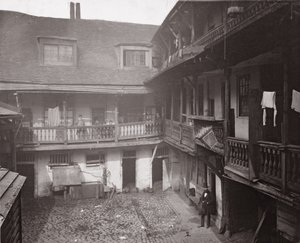 The Oxford Arms in Warwick Lane, 1875, from Historic London Buildings by Alfred and John Bool and Henry Dixon