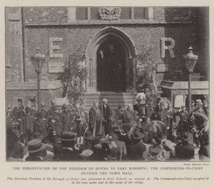 The Presentation of the Freedom of Dover to Earl Roberts, the Commander-in-Chief outside the Town Hall by English Photographer