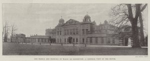The Prince and Princess of Wales at Badminton, a General View of the House by English Photographer