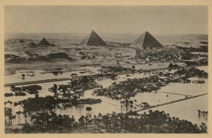 The Pyramids at Floodtime, Giza, Egypt