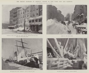 The Recent Blizzard in America, Scenes in New York City and Harbour by English Photographer