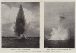 The Recent Experiments on the Practicability of Booms for Harbour Defence by English Photographer