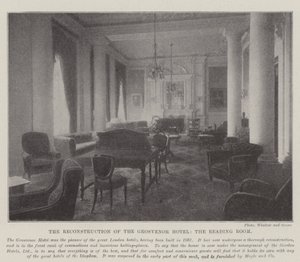 The Reconstruction of the Grosvenor Hotel, the Reading Room by English Photographer