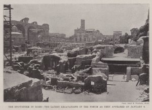 The Snowstorm in Rome, the Latest Excavations in the Forum as they appeared on 6 January by English Photographer