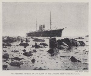 The Stranded Paris at Low Water on the Lowland Reef of the Manacles by English Photographer