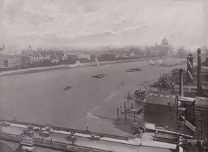 The Thames and Eastern Section of the Victoria Embankment by English Photographer