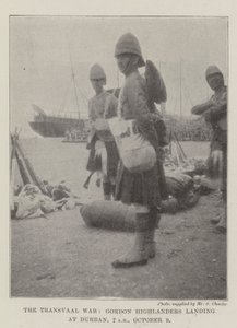 The Transvaal War, Gordon Highlanders Landing at Durban, 7 am, 9 October by English Photographer