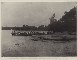 The Venezuela Question, Gold-Prospecting Expedition starting up the Mazaruni River by English Photographer