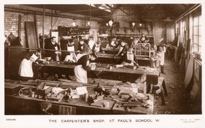 The carpenters shop of St Pauls School by English Photographer